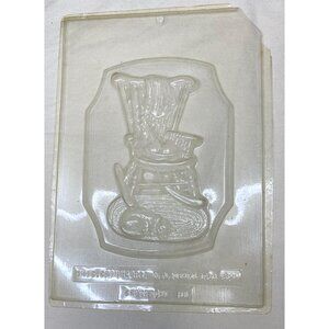 Vintage Chocolate Cornucopia Candy Mold Grandma's Rocking Chair Knitting Cat '81